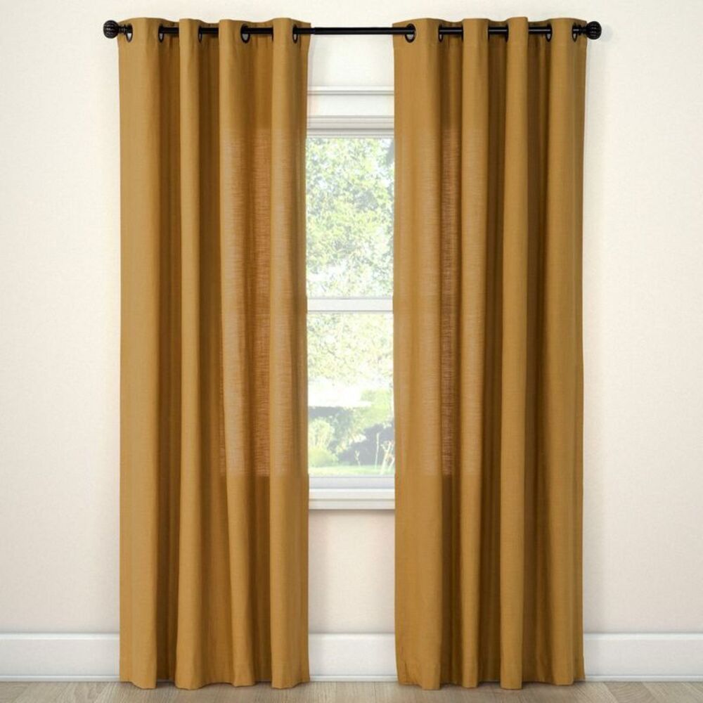 Threshold - 1pc 54"x84" Light Filtering Solid Window Curtain P Brown